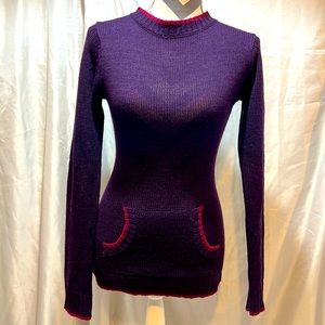 Rue 21 Purple Sweater with Pouch